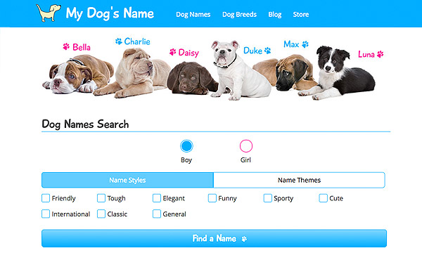 dog name site