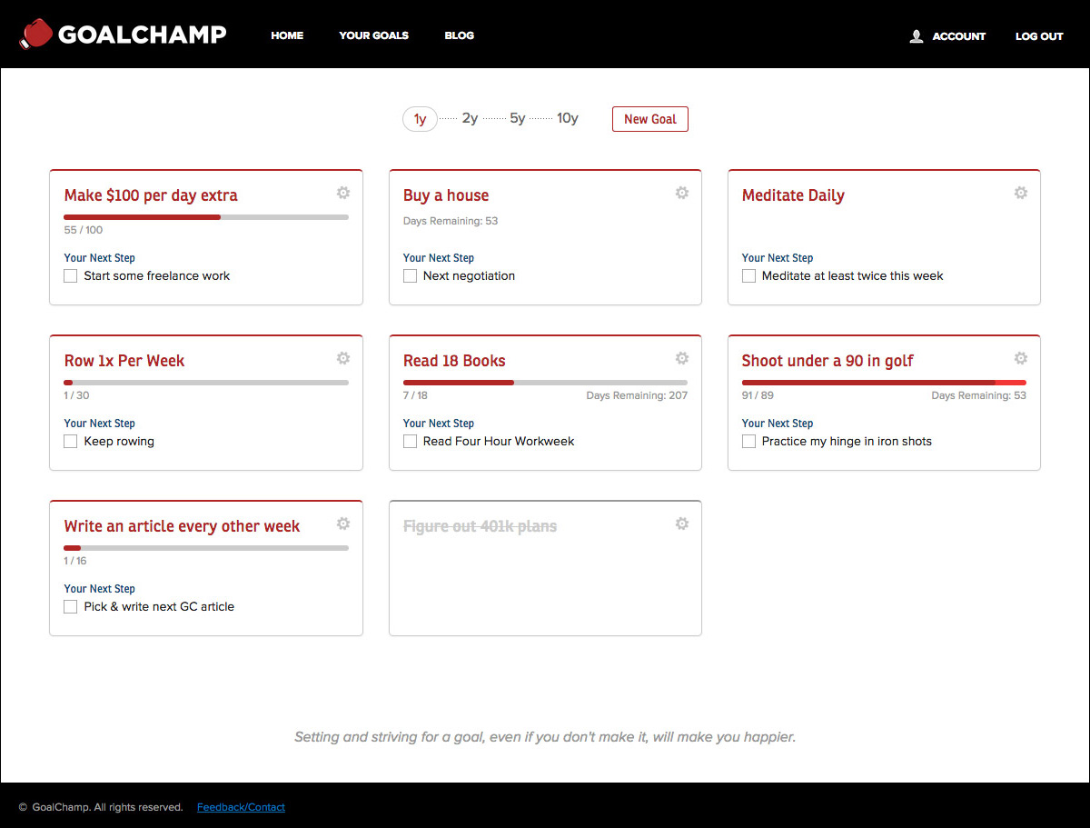 goalchamp desktop screenshot